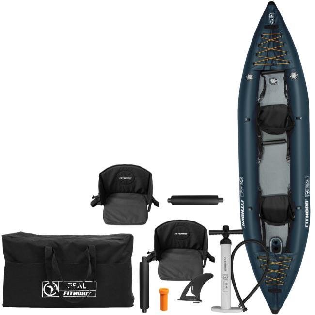 FitNord Seal Two tv&aring;sitsig kajak, m&ouml;rkbl&aring; G2