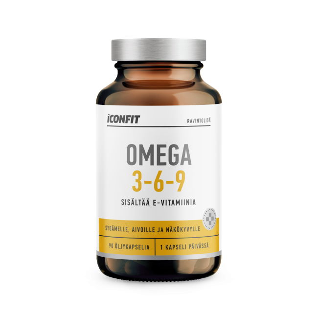 ICONFIT Omega 3-6-9, Innehåller E-vitamin, 990 mg, 90st — Omega 3-6-9