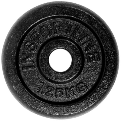 inSPORTline Blacksteel viktskiva 30 mm 1,25 kg