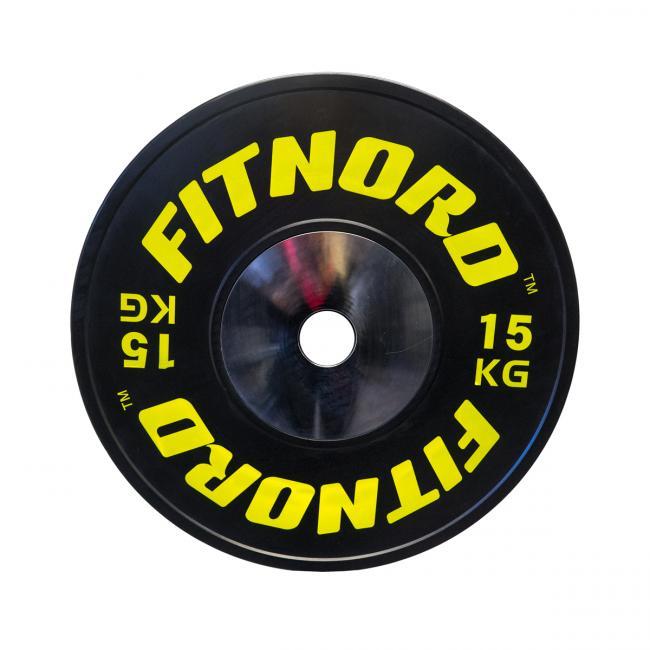 Tävlingsviktskiva 15 kg PRO Bumper Plate FitNord