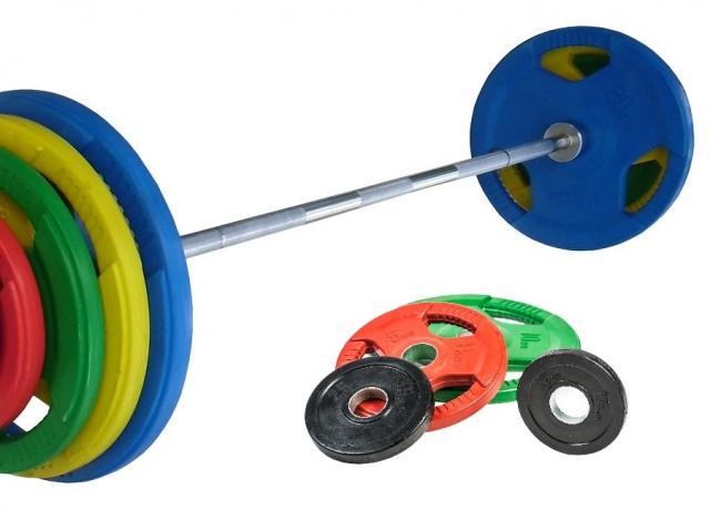 Skivstångspaket 125 kg FitNord Tri Grip Olympic