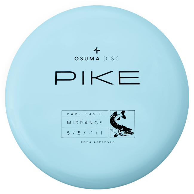 Osuma Frisbee Golf disc Bare-Basic Pike midrange