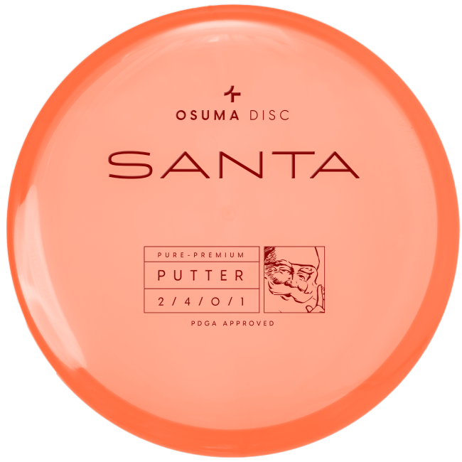 Osuma Frisbee Golf disc Pure-Premium Santa putter