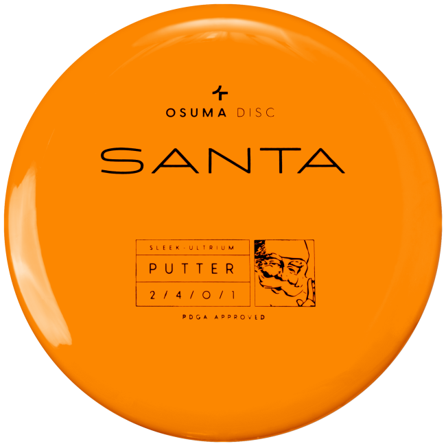 Osuma Frisbee Golf disc Sleek-Ultrium Santa, putter