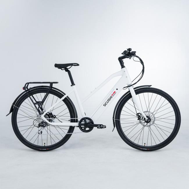 Scushi Norway Universe Elcykel, vit (360 Wh batteri)