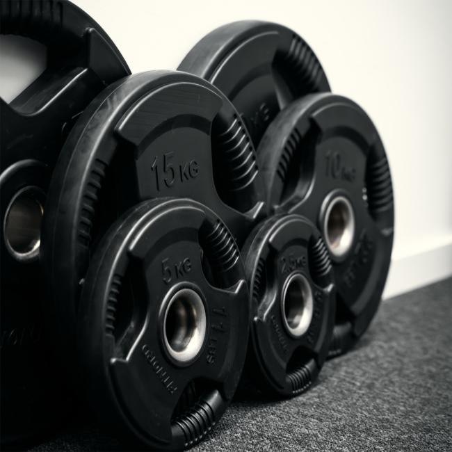 Viktskiva 25 kg, FitNord Tri-Grip Svart G2
