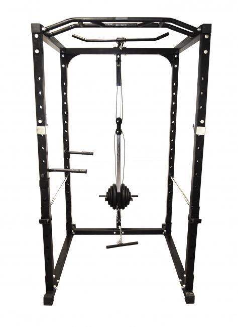 Power Squat Rack med övre och nedre block, FitNord