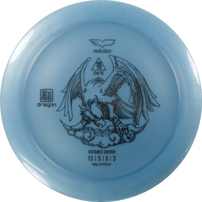 Yikun Dragon Line Da'e Distance Driver Frisbee Golf disc, Ljusblå