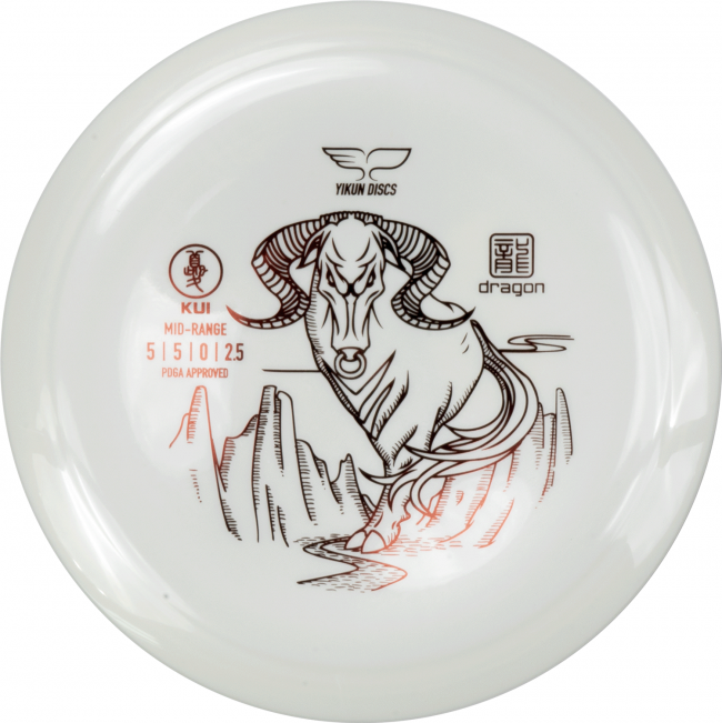 Yikun Dragon Line Kui Midrange Frisbee Golf disc Vit