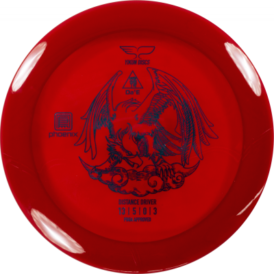 Yikun Phoenix Line Da'e Distance Driver Frisbee Golf disc, Mörkröd
